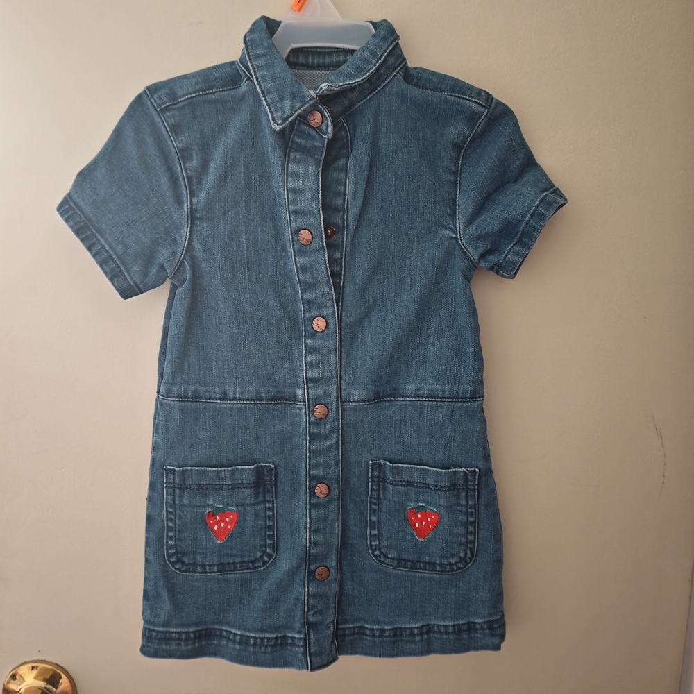4/25 Galeries Lafayette little girl  Denim Dress 3t